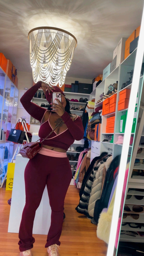 Lavish Burgundy 3 piece set