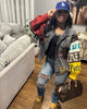 Lavish Denim Sweater Jacket