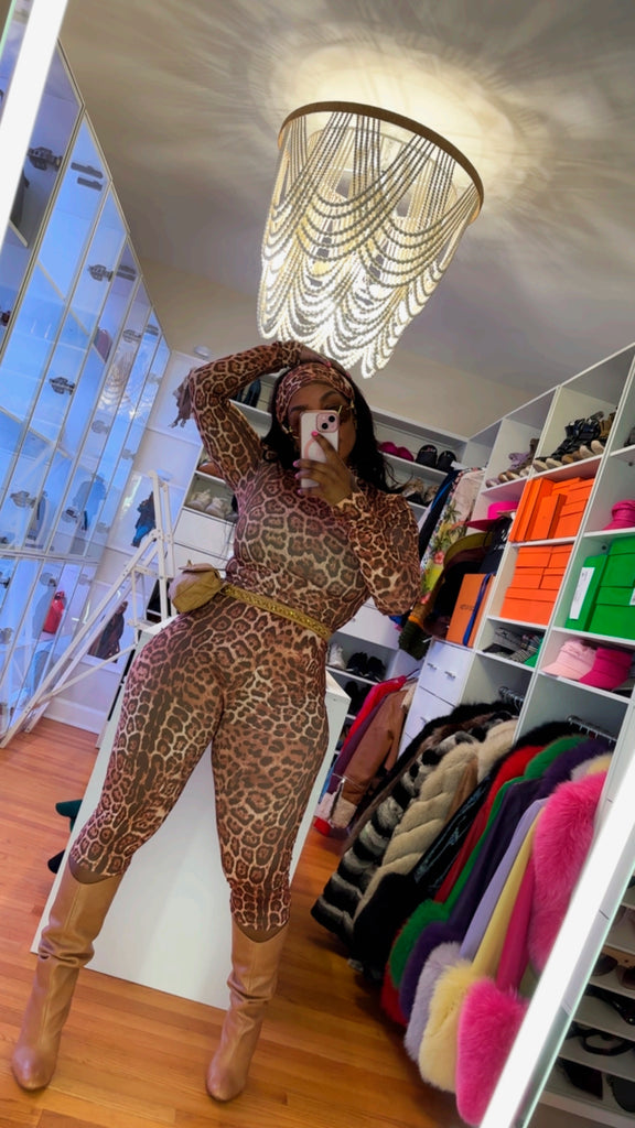 Lavish Leopard Set With Headband