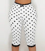 Lavish White Polkadot Capri Leggings