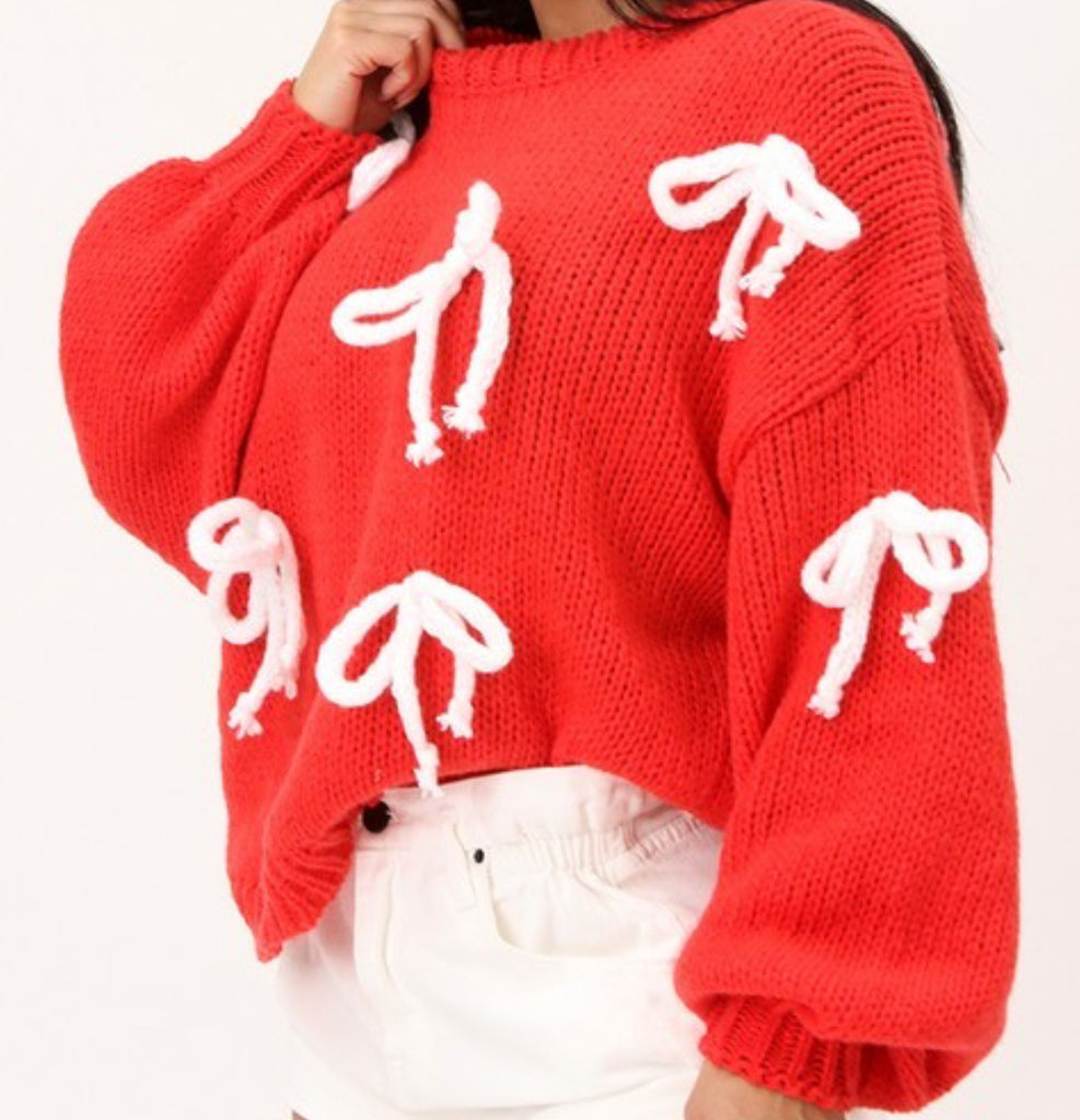 Lavish Red Row Sweater