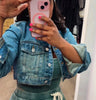 Lavish cropped denim jean jacket