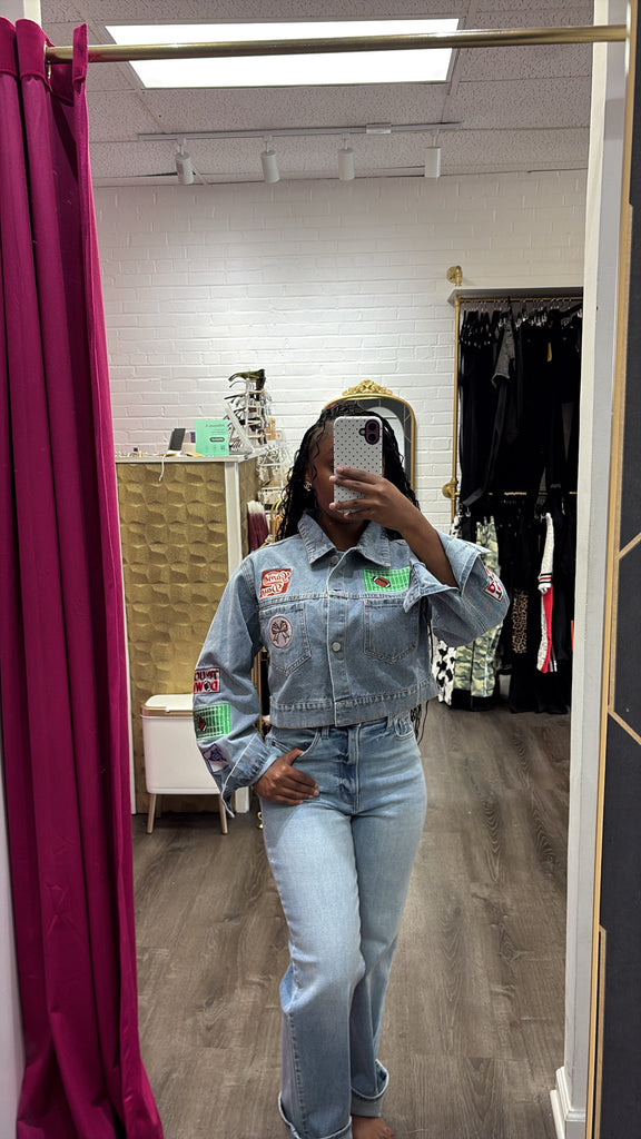 LAVISH FOOTBALL JEAN JACKET