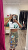 LAVISH ARMY PATCH JORTS WITH CHAIN